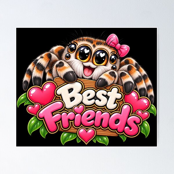 Item preview, Best Friends Jumping Spider – Cute Kawaii Spider & Arachnid Friendship Design designed and sold by aventi24.