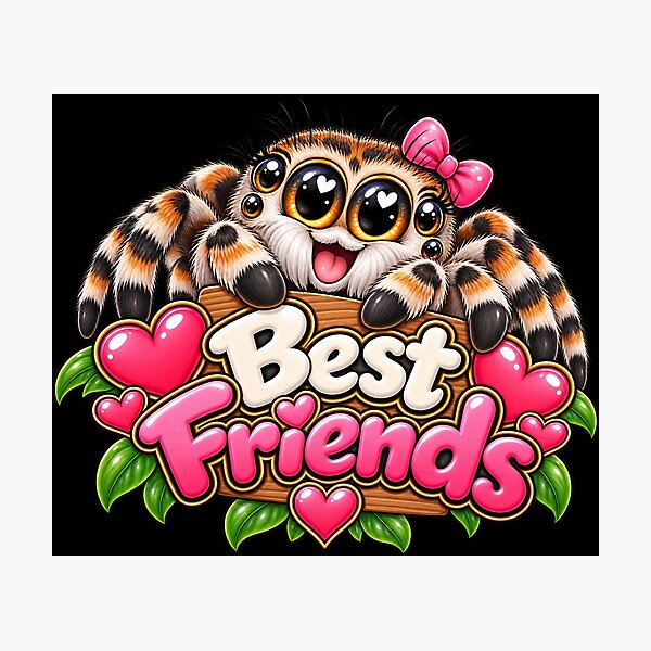 Item preview, Best Friends Jumping Spider – Cute Kawaii Spider & Arachnid Friendship Design designed and sold by aventi24.