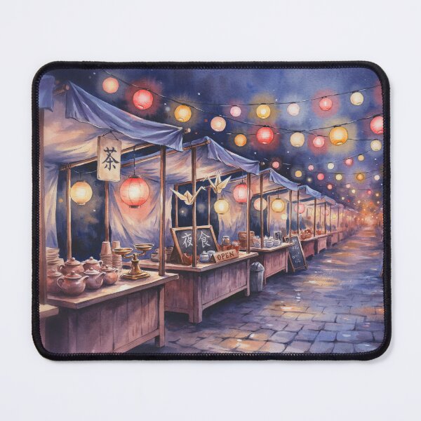 Item preview, Vintage Watercolor Asian Night Market Lantern Street Illustration Vector designed and sold by Shutter-Dragon.