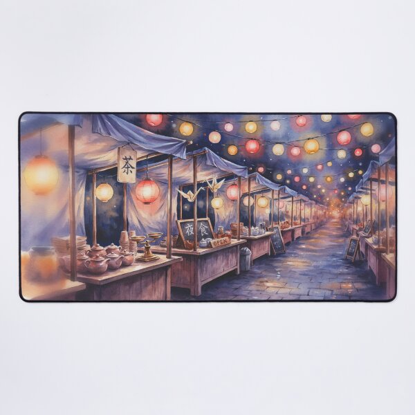 Item preview, Vintage Watercolor Asian Night Market Lantern Street Illustration Vector designed and sold by Shutter-Dragon.