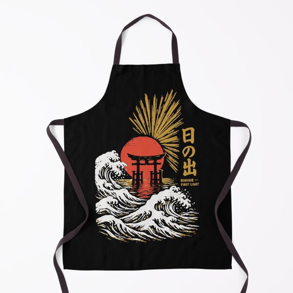 Item preview, Hinode First Light - Torii Gate Sunrise Sea Waves Woodblock designed and sold by WAVE-JP.