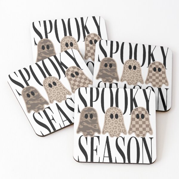 Item preview, Spooky Season Neutral Ghosts Leopard Camo Checkered designed and sold by CreativeBrains7.