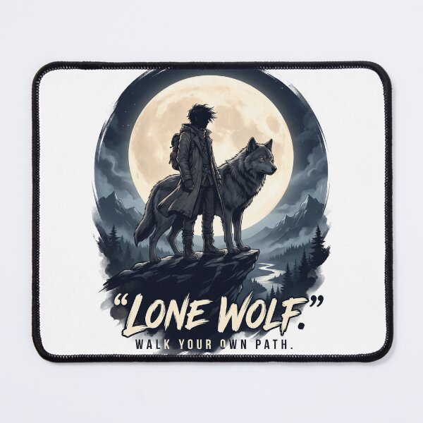 Item preview, Lone Wolf | Anime Wolf Streetwear Shirt | Original Moonlight Wanderer Design designed and sold by SAJ Design Studio.