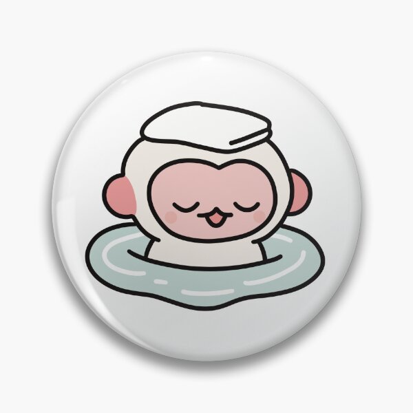 Item preview, Albino monkey bathing in hot springs designed and sold by CheylaDesigns.