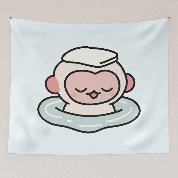 Item preview, Albino monkey bathing in hot springs designed and sold by CheylaDesigns.