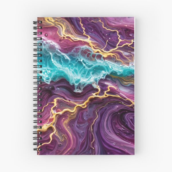 Item preview, NEON TIDE•FLUID RESIN ART•TURQUOISE MAGENTA GOLD•ABEL LUGO•LSV designed and sold by Lugo Sunset Visions.