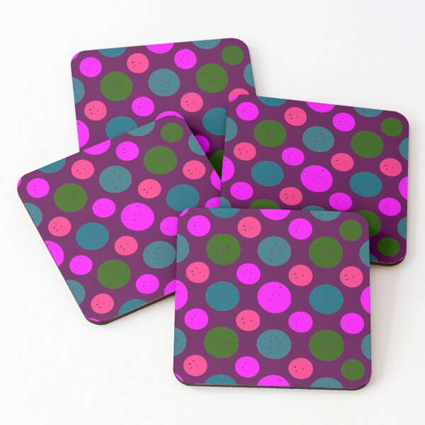 Item preview, Neon Polka Dot Pattern - Retro Magenta & Teal Speckled Circles Design   designed and sold by UniqueDesign751.