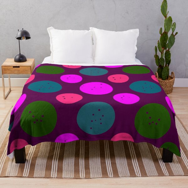 Item preview, Neon Polka Dot Pattern - Retro Magenta & Teal Speckled Circles Design   designed and sold by UniqueDesign751.