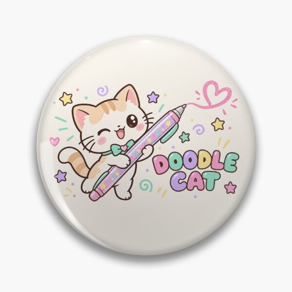 Item preview, Cute Doodle Cat Gel Pen Kawaii Stationery Lover designed and sold by DmaarGroup.