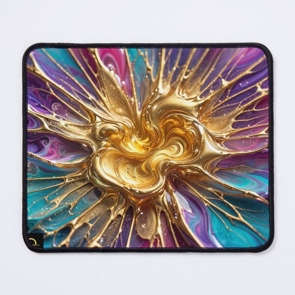 Item preview, GOLDEN BLOOM•FLUID RESIN ART•COSMIC FLOWER•ABEL LUGO•LSV designed and sold by Lugo Sunset Visions.