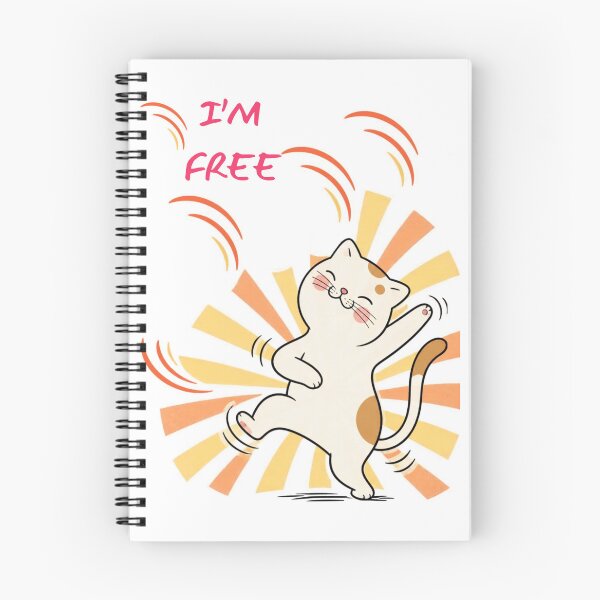 Item preview, I'm Free Happy Dancing Cat Funny Cute Design designed and sold by Tobietales.