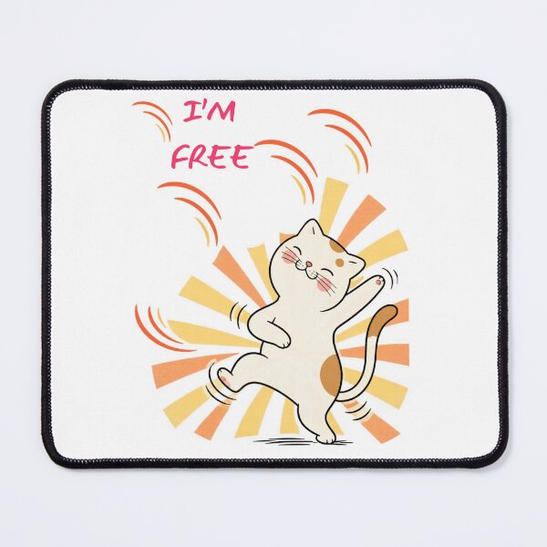 Item preview, I'm Free Happy Dancing Cat Funny Cute Design designed and sold by Tobietales.