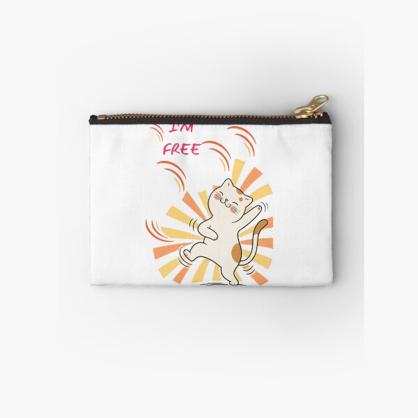 Item preview, I'm Free Happy Dancing Cat Funny Cute Design designed and sold by Tobietales.