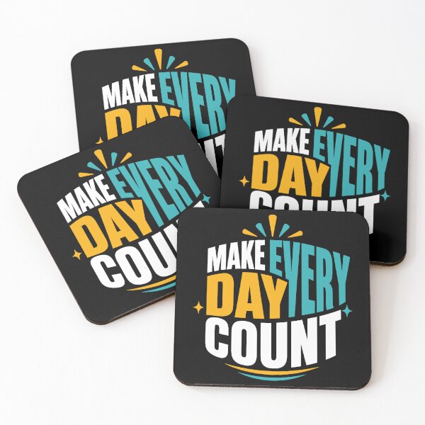 Item preview, Make Every Day Count Motivational Life Typography T-Shirt designed and sold by rejowan-arts.