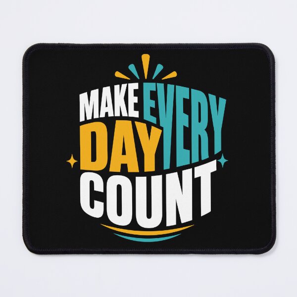 Item preview, Make Every Day Count Motivational Life Typography T-Shirt designed and sold by rejowan-arts.