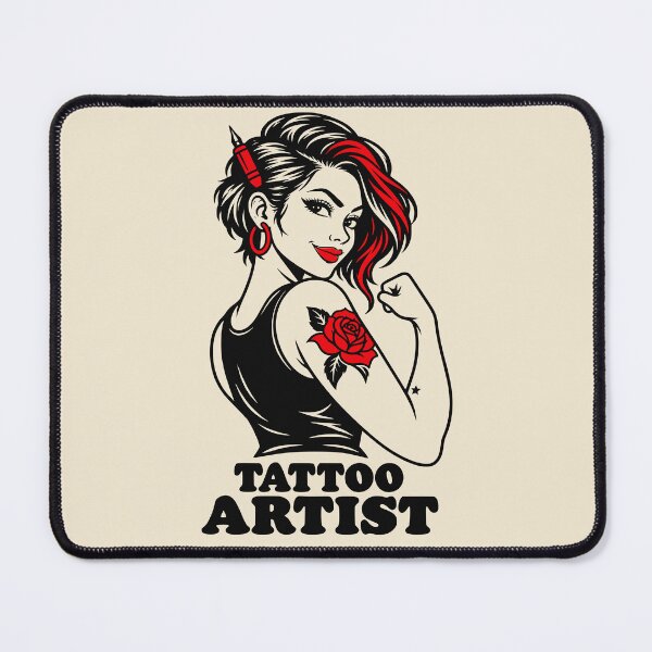 Item preview, Retro Tattoo Artist Strong Woman designed and sold by MavtM.