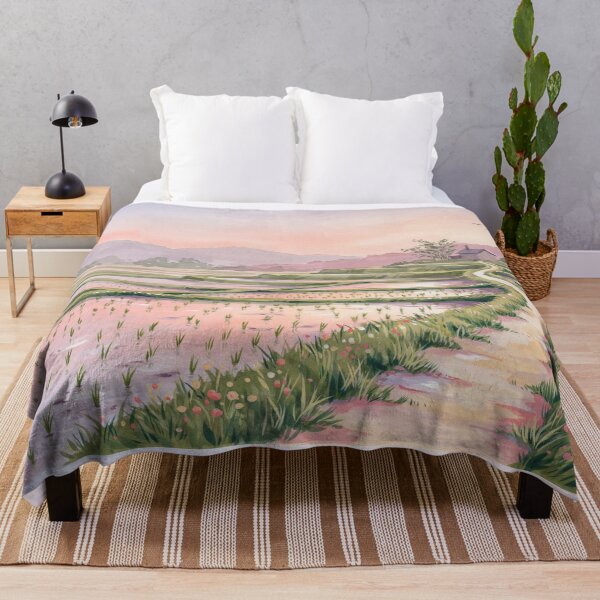 Item preview, Vintage Watercolor Rice Terrace Sunset Countryside Illustration Vector designed and sold by Shutter-Dragon.
