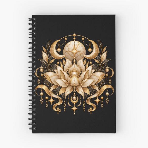 Item preview, Boho Celestial Sacred Gold Lotus Orb Art designed and sold by BohoMysticArt.