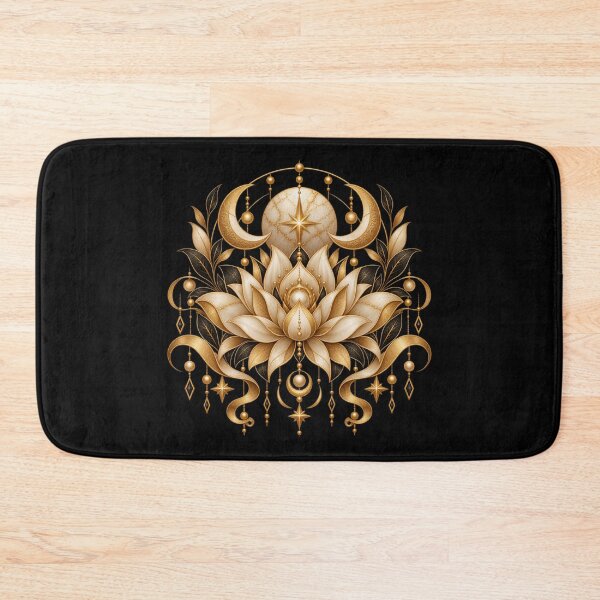 Item preview, Boho Celestial Sacred Gold Lotus Orb Art designed and sold by BohoMysticArt.
