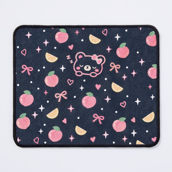 Item preview, Kawaii Sleepy Bear Pattern with Peaches and Lemons designed and sold by JapaneseWagaraStudio.