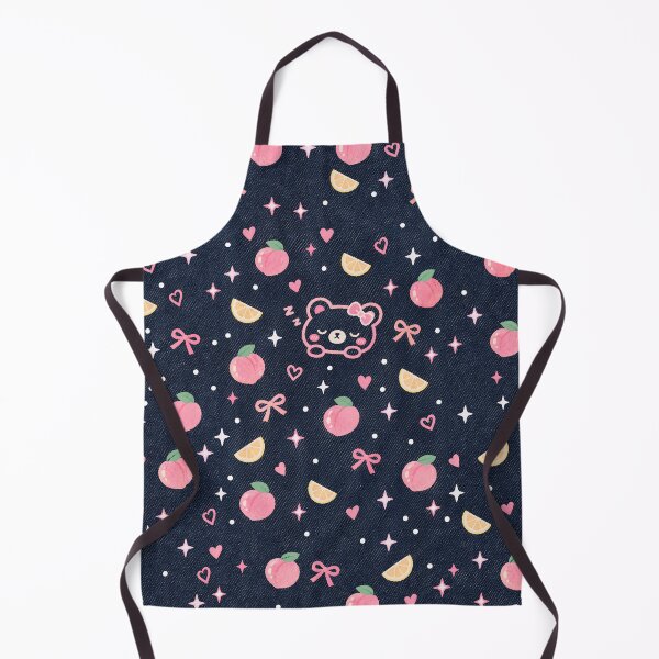 Item preview, Kawaii Sleepy Bear Pattern with Peaches and Lemons designed and sold by JapaneseWagaraStudio.
