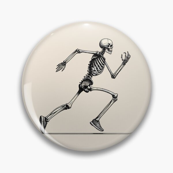Item preview, Skeleton Running Marathon Runner Linocut Art designed and sold by Lady-K-.