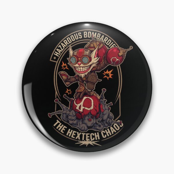 Item preview, Hazardous Bombardier Hextech Chaos Bomb Goblin Graphic Art designed and sold by CuteKats.