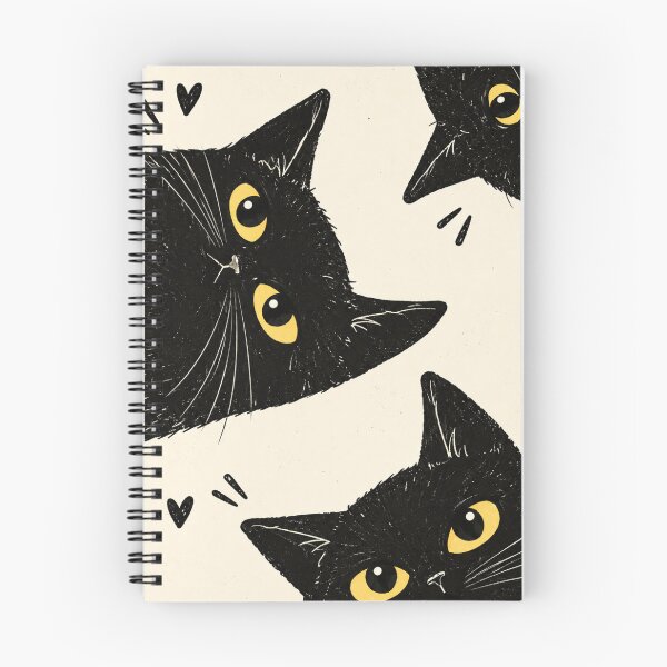 Item preview, Cute Black Cats Pattern – Adorable Black Kitty Cat Lover Art designed and sold by AbstractAuraArt.