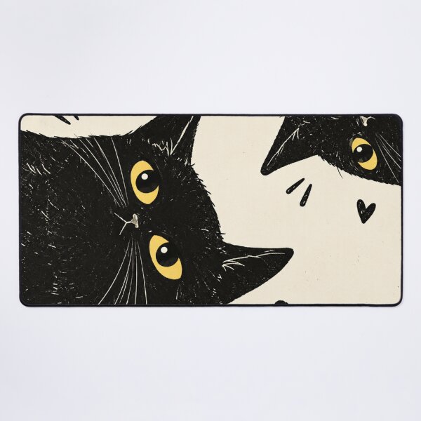 Item preview, Cute Black Cats Pattern – Adorable Black Kitty Cat Lover Art designed and sold by AbstractAuraArt.