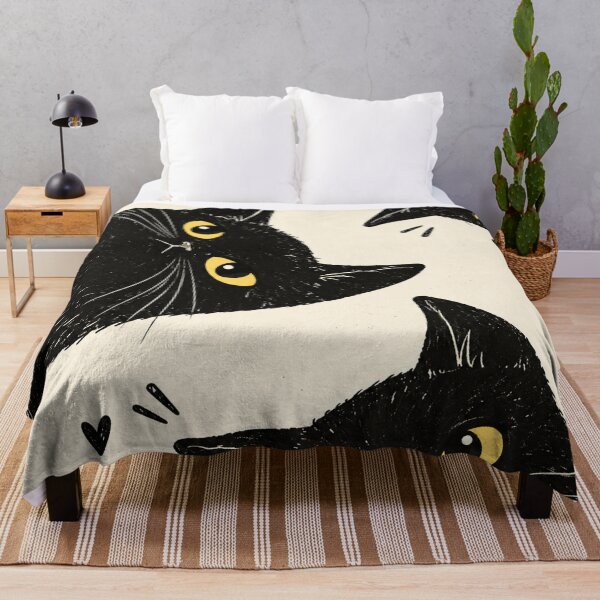 Item preview, Cute Black Cats Pattern – Adorable Black Kitty Cat Lover Art designed and sold by AbstractAuraArt.