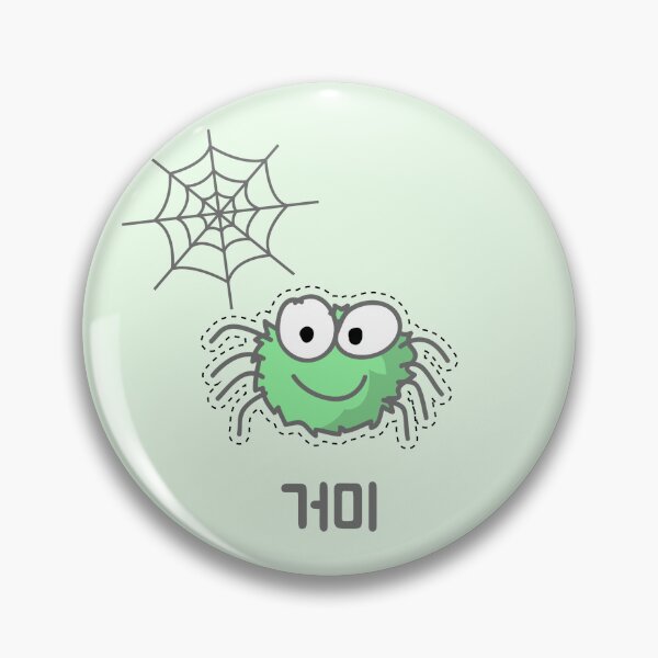 Item preview, Green Spider and Spider Web Korean designed and sold by DJCartoonDesigns.