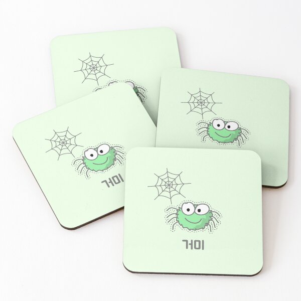Item preview, Green Spider and Spider Web Korean designed and sold by DJCartoonDesigns.
