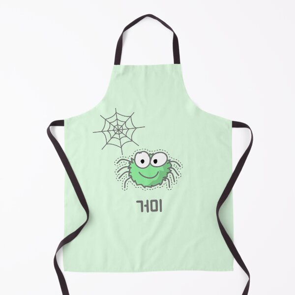 Item preview, Green Spider and Spider Web Korean designed and sold by DJCartoonDesigns.