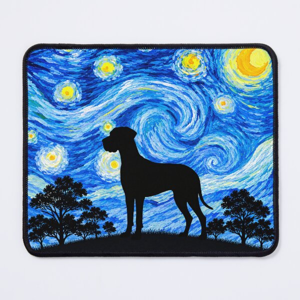 Item preview, Funny Great Dane Dog Starry Night Painting Moon Star Mom Dad Kids designed and sold by FurryHavenPH.