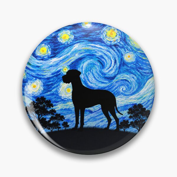 Item preview, Funny Great Dane Dog Starry Night Painting Moon Star Mom Dad Kids designed and sold by FurryHavenPH.