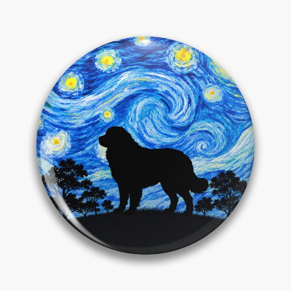 Item preview, Funny Great Pyrenees Dog Starry Night Painting Moon Star Mom Dad Kids designed and sold by FurryHavenPH.