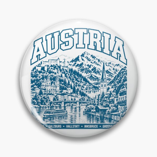 Item preview, Austria Retro | Alps, Lakes & Cities designed and sold by EdwinkOne.