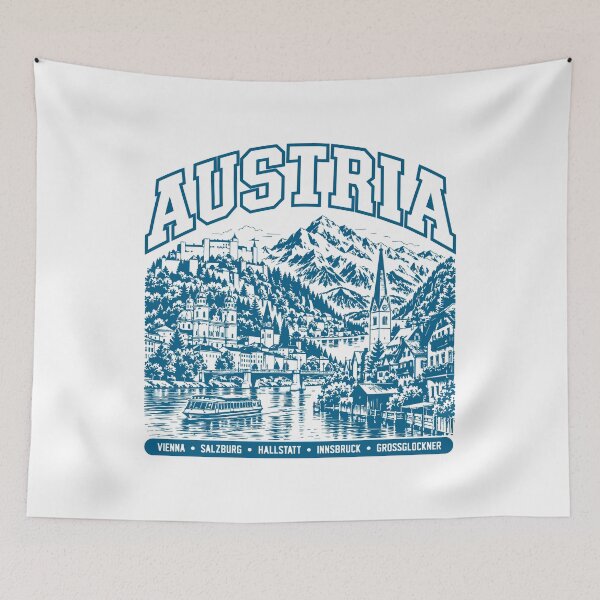 Item preview, Austria Retro | Alps, Lakes & Cities designed and sold by EdwinkOne.