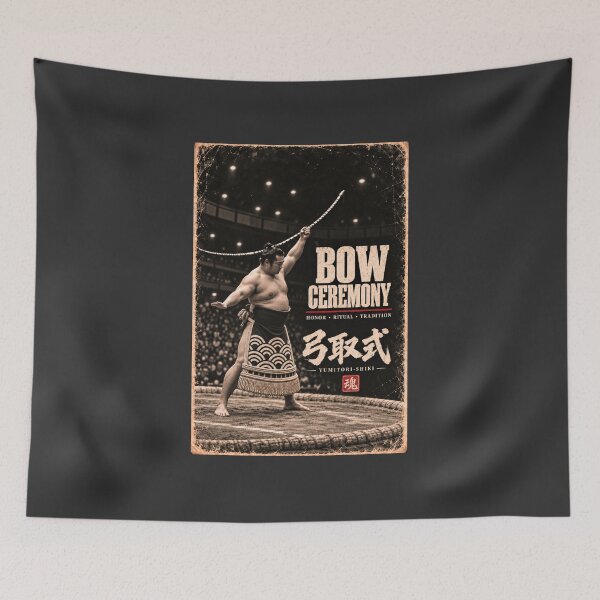 Item preview, Sumo Bow Ceremony – Yumitori-Shiki | Vintage Japanese Sumo Art designed and sold by Locker39.