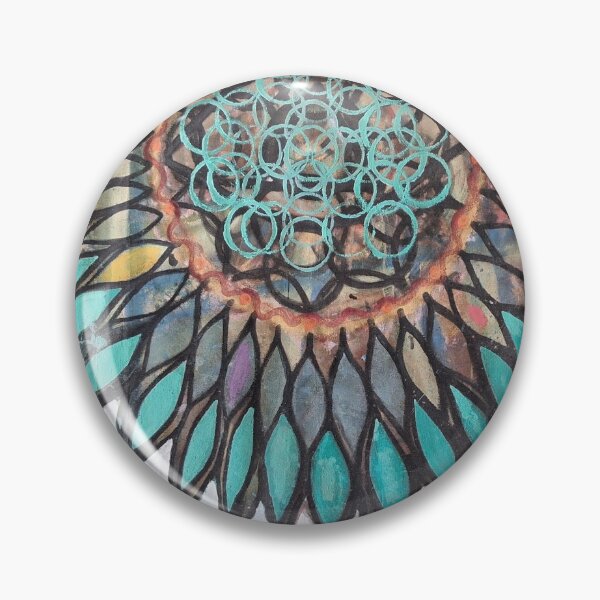 Item preview, THE MEDALLION•FLOWER OF LIFE•TURQUOISE MANDALA•VISIONARY ART•ORIGINAL ART•ABEL LUGO•LSV designed and sold by Lugo Sunset Visions.