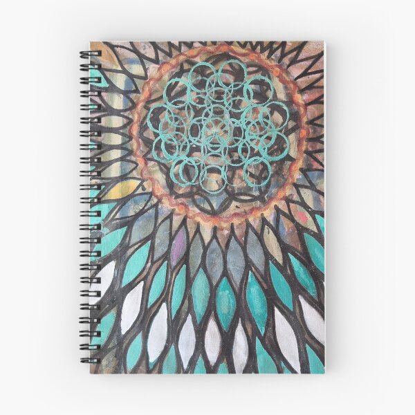 Item preview, THE MEDALLION•FLOWER OF LIFE•TURQUOISE MANDALA•VISIONARY ART•ORIGINAL ART•ABEL LUGO•LSV designed and sold by Lugo Sunset Visions.