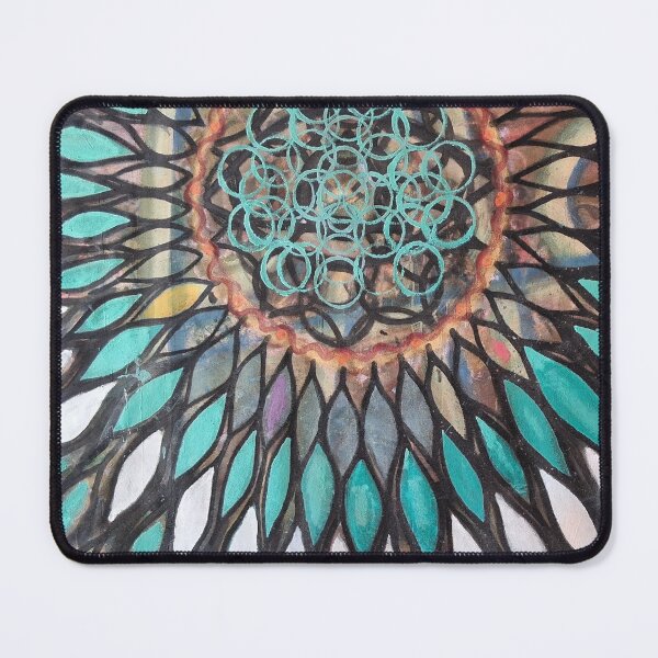 Item preview, THE MEDALLION•FLOWER OF LIFE•TURQUOISE MANDALA•VISIONARY ART•ORIGINAL ART•ABEL LUGO•LSV designed and sold by Lugo Sunset Visions.