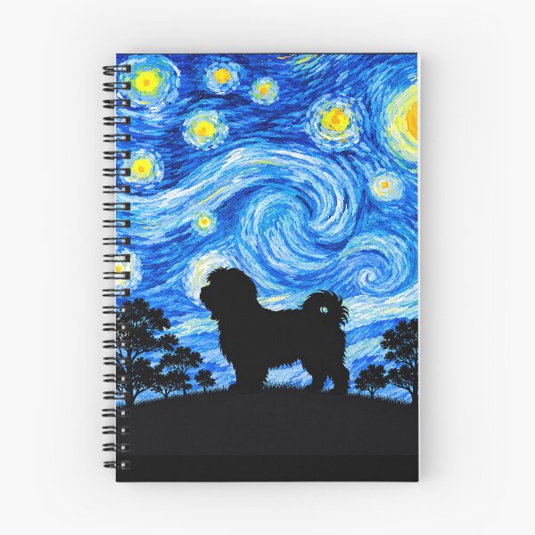 Item preview, Funny Havanese Dog Starry Night Painting Moon Star Mom Dad Kids designed and sold by FurryHavenPH.