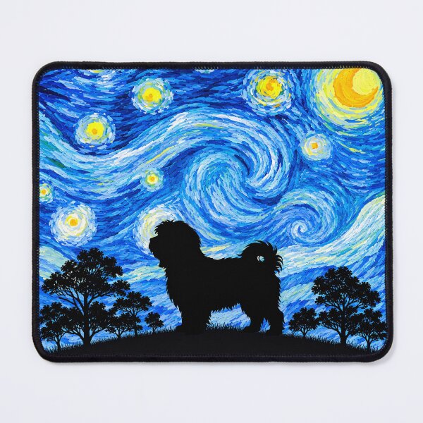 Item preview, Funny Havanese Dog Starry Night Painting Moon Star Mom Dad Kids designed and sold by FurryHavenPH.