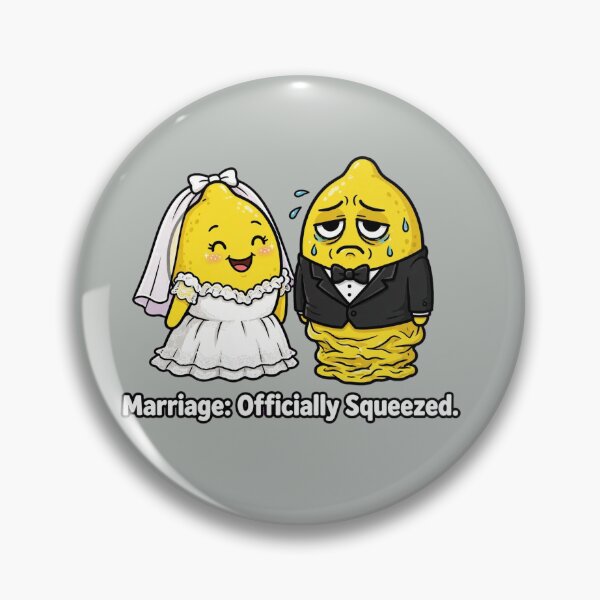Item preview, Marriage Officially Squeezed Funny Lemon Couple Cartoon designed and sold by Ibrahimhema5.