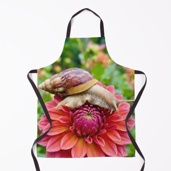 Item preview, Land Snail Resting On Vibrant Pink Dahlia Flower designed and sold by dandiboass.