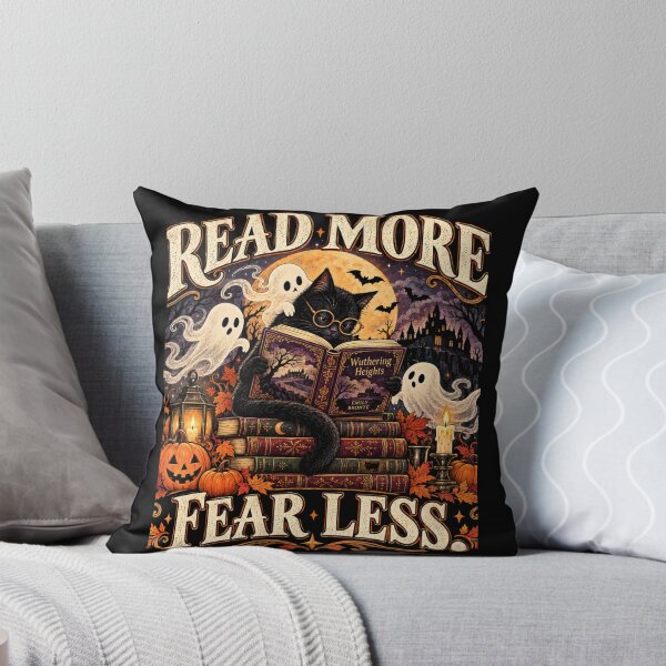 Item preview, Read More Fear Less Gothic Black Cat Book Lover Halloween designed and sold by WriterKat - Kathy Gerstorff.