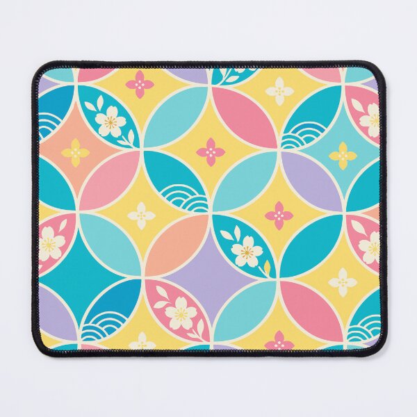 Item preview, Japanese Cherry Blossom Pattern with Colorful Circles designed and sold by JapaneseWagaraStudio.