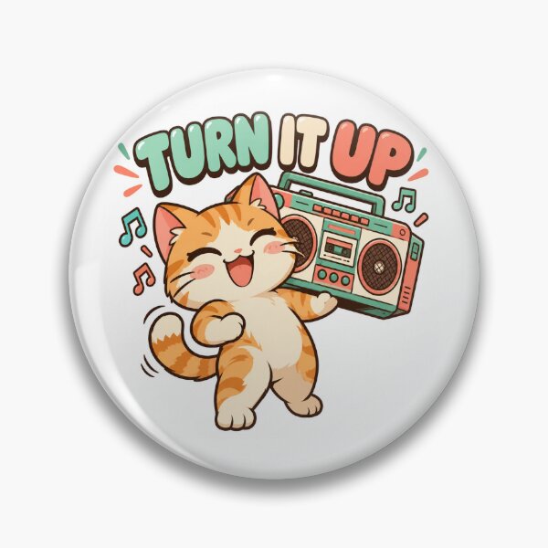 Item preview, Cute Cat Boombox Turn It Up Retro Kawaii Music designed and sold by DmaarGroup.