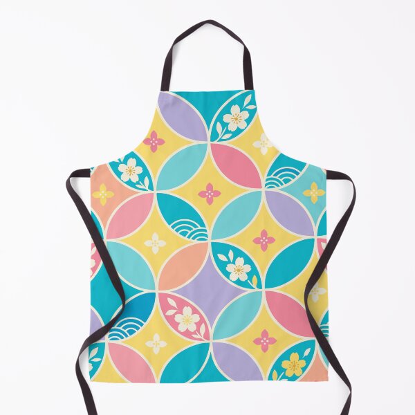 Item preview, Japanese Cherry Blossom Pattern with Colorful Circles designed and sold by JapaneseWagaraStudio.